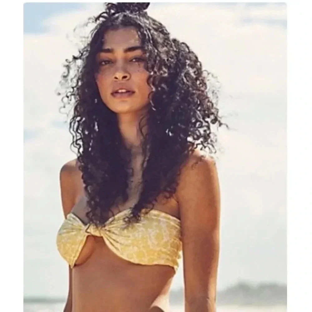 Stone Fox Swim Bikini Top XL Bandeau Lele Banana La Fleur Free People Revolve